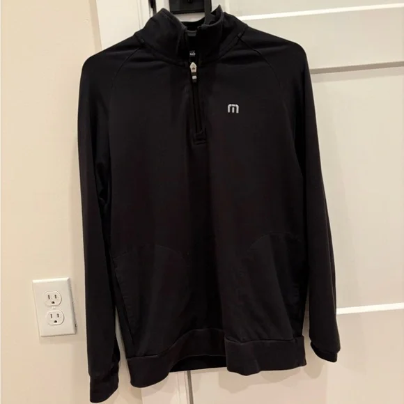 Travis Mathew Women's Black Quarter Zip - Picture 2 of 9
